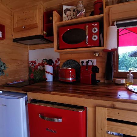 Maison d'hôtes La Roulotte Du Cagire - 4 Pers - Pyrenees à Villeneuve-de-Rivière Extérieur photo