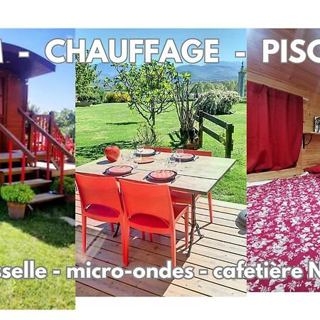 Maison d'hôtes La Roulotte Du Cagire - 4 Pers - Pyrenees à Villeneuve-de-Rivière Extérieur photo