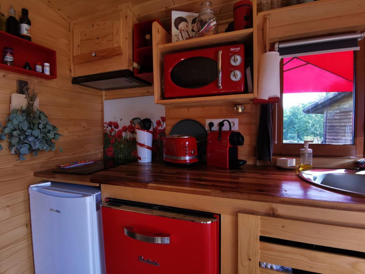 Maison d'hôtes La Roulotte Du Cagire - 4 Pers - Pyrenees à Villeneuve-de-Rivière Extérieur photo