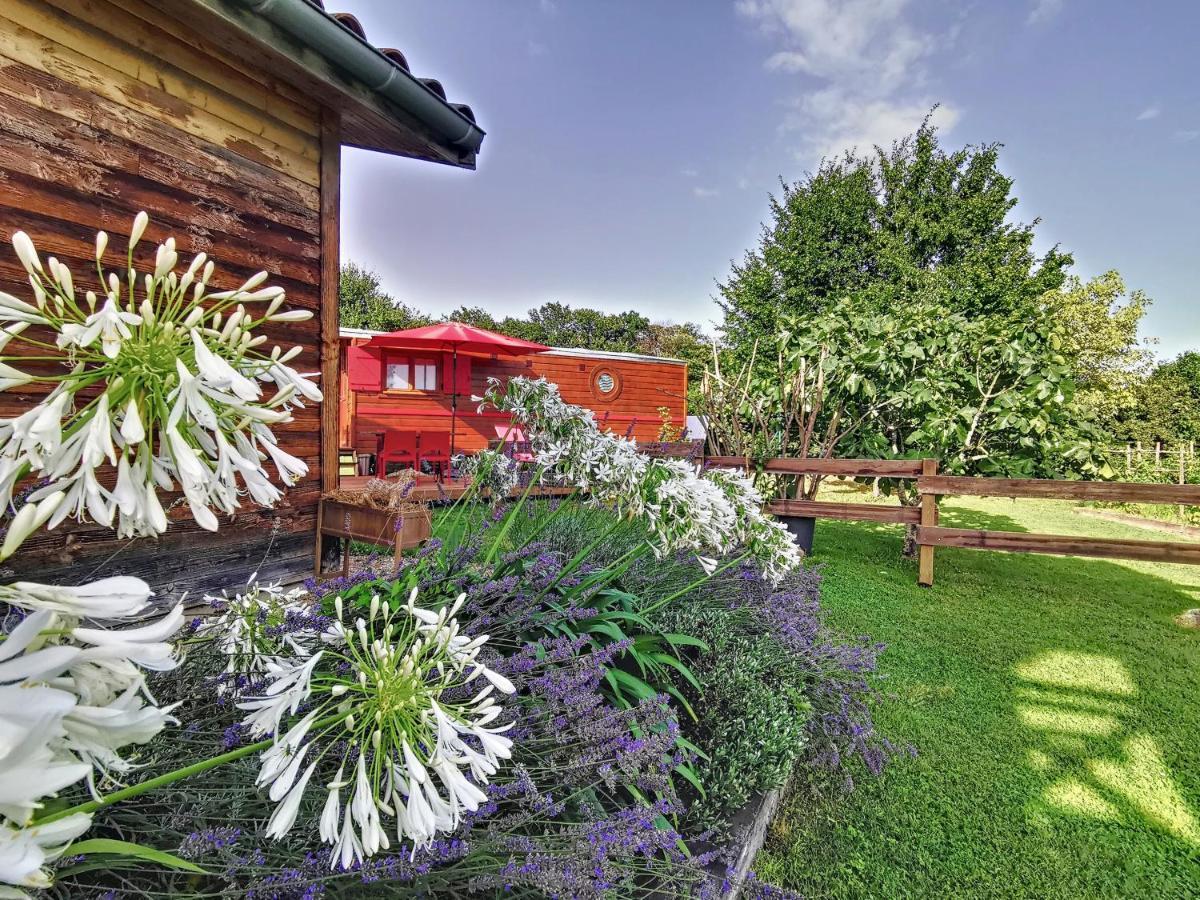 Maison d'hôtes La Roulotte Du Cagire - 4 Pers - Pyrenees à Villeneuve-de-Rivière Extérieur photo