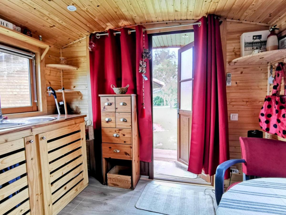 Maison d'hôtes La Roulotte Du Cagire - 4 Pers - Pyrenees à Villeneuve-de-Rivière Extérieur photo