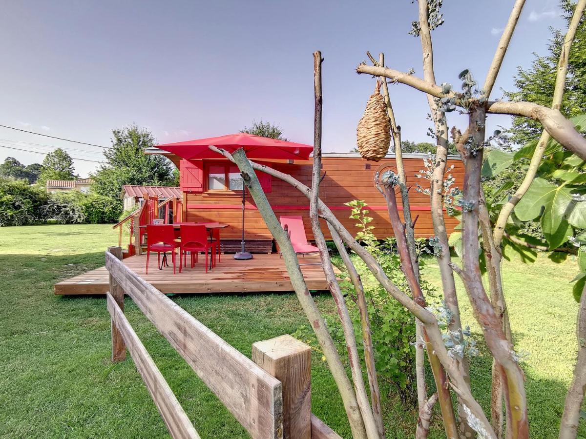 Maison d'hôtes La Roulotte Du Cagire - 4 Pers - Pyrenees à Villeneuve-de-Rivière Extérieur photo